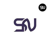 brief sn monogram logo ontwerp vector