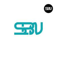 brief sbn monogram logo ontwerp vector