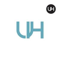 brief uh monogram logo ontwerp vector