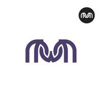 brief mwm monogram logo ontwerp vector