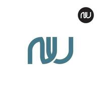 brief nu monogram logo ontwerp vector