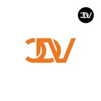 brief cdv monogram logo ontwerp vector