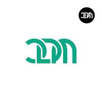 brief cdm monogram logo ontwerp vector