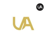 brief ua monogram logo ontwerp vector