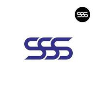 brief sss monogram logo ontwerp vector