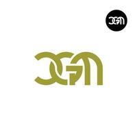 brief cgm monogram logo ontwerp vector