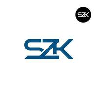 brief szk monogram logo ontwerp vector