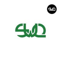 brief swq monogram logo ontwerp vector