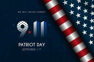 gelukkig patriot dag september 11e spandoek. de 9-11 dag illustratie ontwerp vector