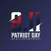 patriot dag 9 11 Verenigde Staten van Amerika sjabloon achtergrond vector