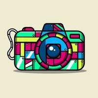 camera cyberpunk vector