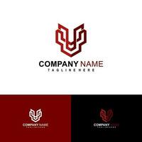 uniek en modern vy monogram logo ontwerp vector