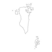 zeer gedetailleerd Bahrein kaart met borders geïsoleerd Aan achtergrond vector