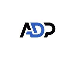 vector letterteken brief adp icoon logo ontwerp sjabloon