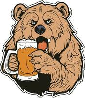 beer met bier clip art, grappig beer ontwerp vector