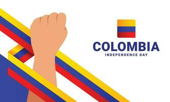 Colombia onafhankelijkheid dag evenement vieren achtergrond vector