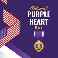 nationaal Purper hart dag evenement achtergrond illustratie vector