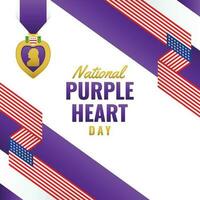 nationaal Purper hart dag evenement achtergrond illustratie vector