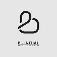 elegant eerste brief b logo icoon. vector