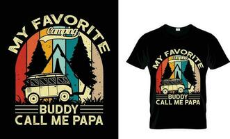 mijn favoriete camping maatjes telefoontje me papa - camping vader t-shirt, kamp minnaar t-shirt vector