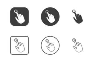 hand- richten icoon ontwerp 6 variaties. geïsoleerd Aan wit achtergrond. vector