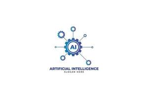 helling kunstmatig intelligentie- logo ontwerp illustratie vector