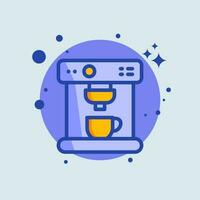 koffie machine vlak illustratie. koffiezetapparaat tekens vector illustratie.