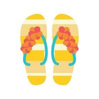 slippers, slippers. strand reeks voor zomer reizen. vakantie accessoires voor zee vakanties. vector