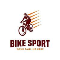 fiets Mens silhouet logo ontwerp vector