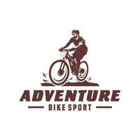 fiets Mens silhouet logo ontwerp vector