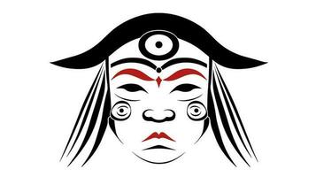 geest van de krijger onderzoeken de raadselachtig samurai masker voor iconisch symboliek vector
