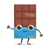 schattig toetje karakter chocola. vector grafisch.