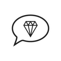 diamant icoon voor web en grafisch ontwerp vector