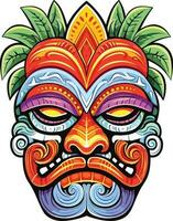 tiki festival, tiki masker vector illustratie, tiki maskers voor t-shirt ontwerp, sticker en muur kunst