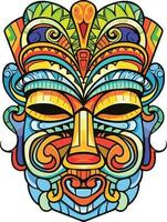 tiki festival, tiki masker vector illustratie, tiki maskers voor t-shirt ontwerp, sticker en muur kunst