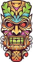 tiki festival, tiki Mens vector illustratie, tiki Mens kunst voor t-shirt ontwerp, sticker en muur kunst