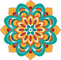 mooi en kleurrijk mandala kunst illustratie voor muur decor, stickers en decoratie vector