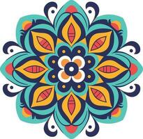 mooi en kleurrijk mandala kunst illustratie voor muur decor, stickers en decoratie vector