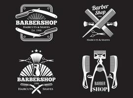 kapper winkel logo ontwerp met achtergrond vector