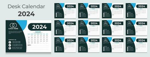 bureau kalender 2024 vector