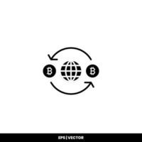 bitcoin icoon betaling symbool teken. cryptogeld logo's. gemakkelijk vector. vector