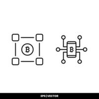 bitcoin icoon betaling symbool teken. cryptogeld logo's. gemakkelijk vector. vector