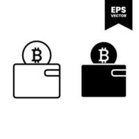 bitcoin icoon betaling symbool teken. cryptogeld logo's. gemakkelijk vector. vector