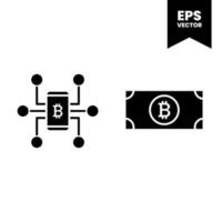 bitcoin icoon betaling symbool teken. cryptogeld logo's. gemakkelijk vector. vector