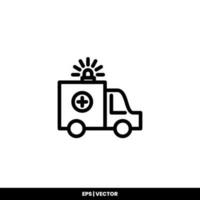 ambulance pictogram op witte achtergrond. vector