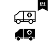 ambulance pictogram op witte achtergrond. vector