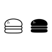 hamburger pictogram vector illustratie logo sjabloon