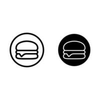 hamburger pictogram vector illustratie logo sjabloon