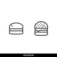 hamburger pictogram vector illustratie logo sjabloon