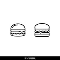 hamburger pictogram vector illustratie logo sjabloon